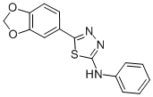 1,3,4-Thiadiazol-2-amine, 5-(1,3-benzodioxol-5-yl)-N-phenyl- 구조식 이미지