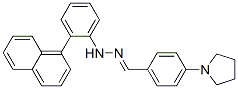 4-(1-pyrrolidinyl)benzaldehyde 2-naphthylphenylhydrazone Structure