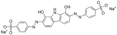 disodium 4,4'-[(1,8-dihydroxy-9H-carbazole-2,7-diyl)bis(azo)]bis(benzenesulphonate) Structure