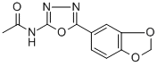 Acetamide, N-(5-(1,3-benzodioxol-5-yl)-1,3,4-oxadiazol-2-yl)- 구조식 이미지