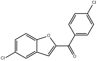 5-CHLORO-2-(4-CHLOROBENZOYL)BENZOFURAN 구조식 이미지