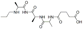 4-[[(1S)-1-[[(1S)-1-[[(2S)-2-propylaminopropanoyl]carbamoyl]ethyl]carb amoyl]ethyl]carbamoyl]butanoic acid Structure