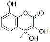 8-hydroxy-4-methyl-3,4-dihydroxycoumarin 구조식 이미지