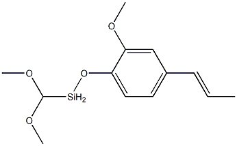 디메톡시[2-메톡시-4-(1-프로페닐)페녹시]메틸실란 구조식 이미지