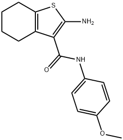 2-AMINO-4,5,6,7-TETRAHYDRO-BENZO[B]THIOPHENE-3-CARBOXYLIC ACID (4-METHOXY-PHENYL)-AMIDE Structure