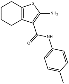 2-AMINO-N-(4-METHYLPHENYL)-4,5,6,7-TETRAHYDRO-1-BENZOTHIOPHENE-3-CARBOXAMIDE 구조식 이미지