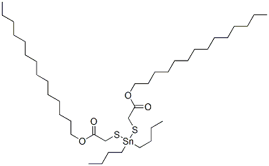 tetradecyl 4,4-dibutyl-7-oxo-8-oxa-3,5-dithia-4-stannadocosanoate Structure