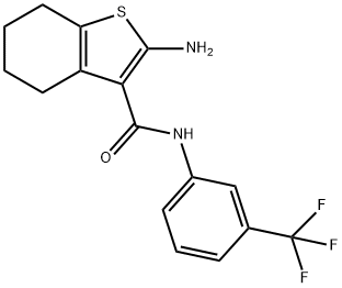 2-AMINO-N-[3-(TRIFLUOROMETHYL)PHENYL]-4,5,6,7-TETRAHYDRO-1-BENZOTHIOPHENE-3-CARBOXAMIDE Structure