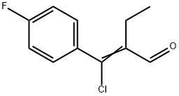 2-[chloro(4-fluorophenyl)methylene]butyraldehyde Structure