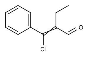 2-(chlorophenylmethylene)butyraldehyde 구조식 이미지
