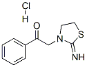 2-(2-iminothiazolidin-3-yl)-1-phenylethan-1-one monohydrochloride  구조식 이미지