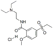 N-[2-(diethylamino)ethyl]-5-(ethylsulphonyl)-2-methoxybenzamide monohydrochloride  Structure