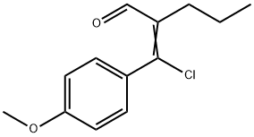 2-[chloro(4-methoxyphenyl)methylene]valeraldehyde 구조식 이미지