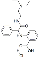 2-[(2-디에틸아미노에틸카르바모일-페닐-메틸)아미노]벤조산염산염 구조식 이미지