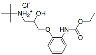 [3-[2-(ethoxycarbonylamino)phenoxy]-2-hydroxy-propyl]-tert-butyl-azani um chloride 구조식 이미지
