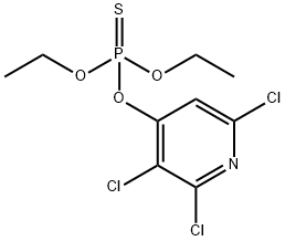 Phosphorothioic acid, O,O-diethyl O-(2,3,6-trichloro-4-pyridinyl) ester Structure