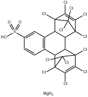 2-NAPHTHALENESULFONIC ACID, MG SALT-BIS- (HEXA-CL-CYCLOPENTADIENE)ADDUCT, TE Structure