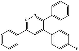 피리다진,4-(4-플루오로페닐)-3,6-디페닐- 구조식 이미지