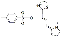 4,5-dihydro-3-methyl-2-[3-(3-methylthiazolidin-2-ylidene)prop-1-enyl]thiazolium toluene-p-sulphonate 구조식 이미지