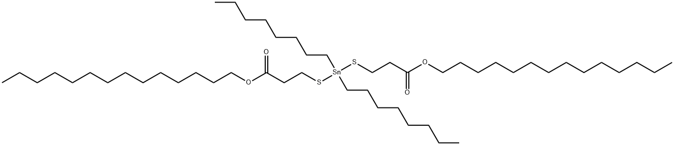 tetradecyl 5,5-dioctyl-9-oxo-10-oxa-4,6-dithia-5-stannatetracosanoate 구조식 이미지