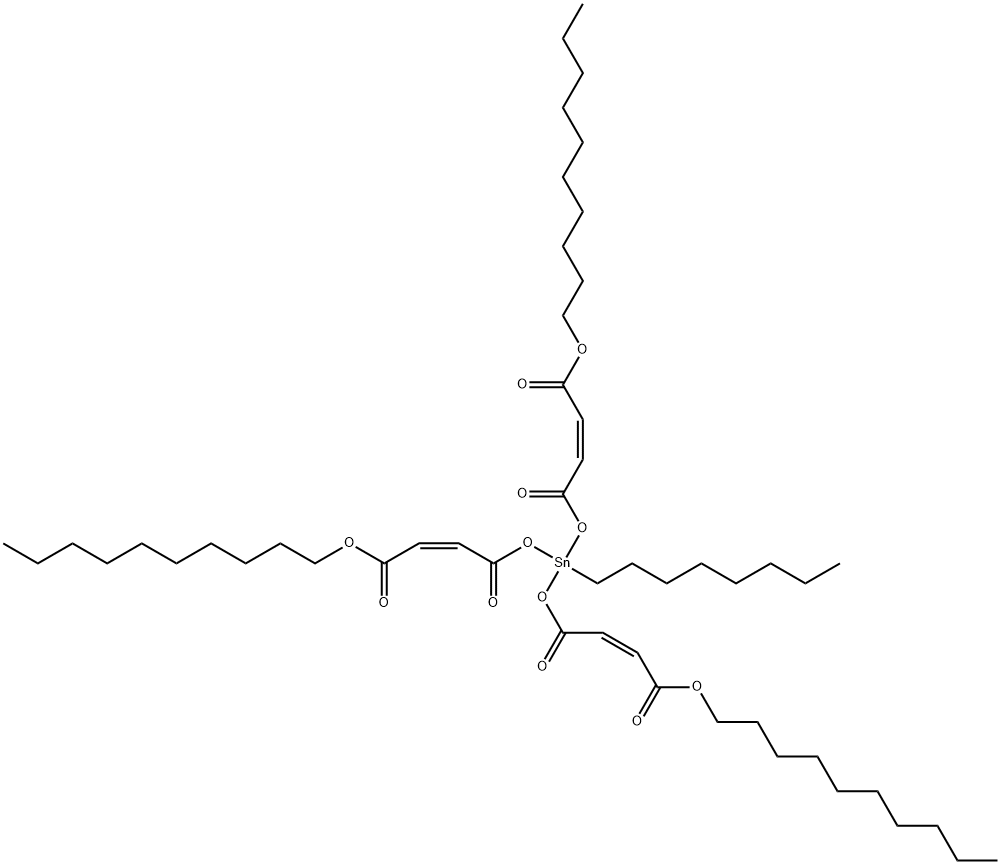 decyl (all-Z)-6-[[4-(decyloxy)-1,4-dioxobut-2-enyl]oxy]-6-octyl-4,8,11-trioxo-5,7,12-trioxa-6-stannadocosa-2,9-dienoate Structure