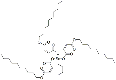 decyl (Z,Z,Z)-6-butyl-6-[[4-(decyloxy)-1,4-dioxobut-2-enyl]oxy]-4,8,11-trioxo-5,7,12-trioxa-6-stannadocosa-2,9-dienoate 구조식 이미지