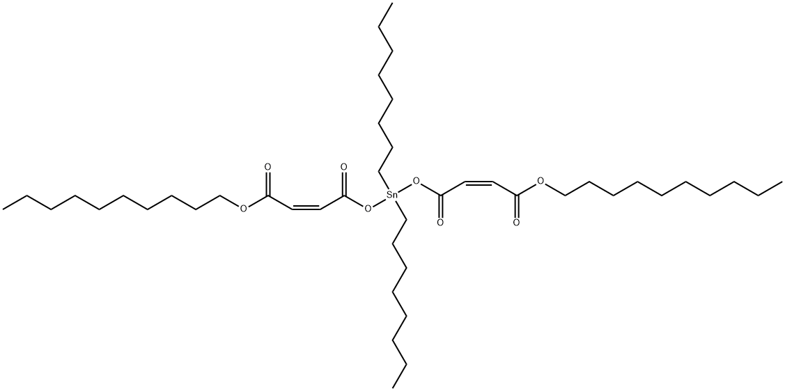 decyl (Z,Z)-6,6-dioctyl-4,8,11-trioxo-5,7,12-trioxa-6-stannadocosa-2,9-dienoate 구조식 이미지
