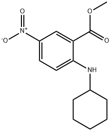 메틸2-(사이클로헥실아미노)-5-니트로벤조에이트 구조식 이미지