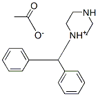 1-benzhydrylpiperazinium acetate Structure