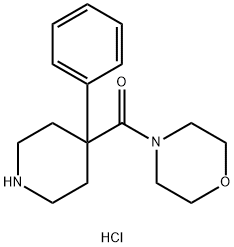 4-(4-phenylpiperidin-4-ylcarbonyl)morpholine hydrochloride Structure