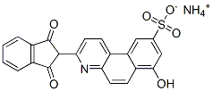 ammonium 3-(2,3-dihydro-1,3-dioxo-1H-inden-2-yl)-7-hydroxybenzo[f]quinoline-9-sulphonate Structure