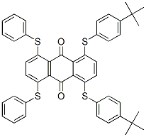1,4-bis[[4-(1,1-dimethylethyl)phenyl]thio]-5,8-bis(phenylthio)anthraquinone 구조식 이미지