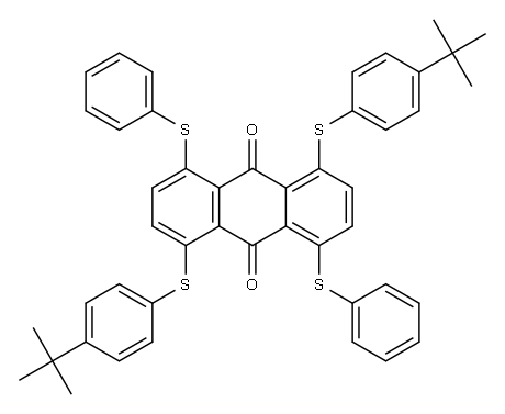 1,5-bis[[4-(1,1-dimethylethyl)phenyl]thio]-4,8-bis(phenylthio)anthraquinone 구조식 이미지