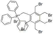 [[pentakis(bromomethyl)phenyl]methyl]triphenylphosphonium bromide Structure