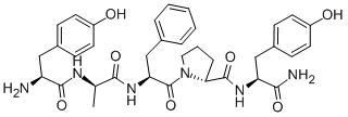 (D-ALA2,D-PRO4,TYR5)-BETA-CASOMORPHIN (1-5) AMIDE 구조식 이미지