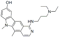1-[[3-(Diethylamino)propyl]amino]-5,6-dimethyl-6H-pyrido[4,3-b]carbazol-9-ol 구조식 이미지
