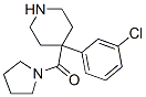 1-[[4-(3-chlorophenyl)-4-piperidyl]carbonyl]pyrrolidine Structure