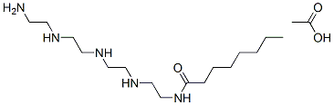 N-[2-[[2-[[2-[(2-아미노에틸)아미노]에틸]아미노]에틸]아미노]에틸]옥탄아미드모노아세테이트 구조식 이미지