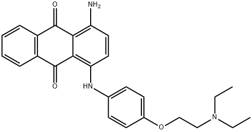 1-amino-4-[4-[(2-diethylamino)ethoxy]phenylamino]anthraquinone Structure