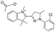 2-[1-(2-chlorophenyl)-4,5-dihydro-5-methyl-1H-pyrazol-3-yl]-1,3,3-trimethyl-3H-indolium acetate 구조식 이미지