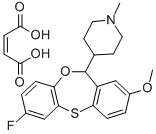 Piperidine, 4-(7-fluoro-2-methoxy-11H-dibenz(b,e)(1,4)oxathiepin-11-yl )-1-methyl-, (Z)-2-butenedioate (1:1) Structure