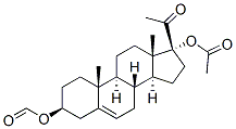 3beta,17-dihydroxypregn-5-en-20-one 17-acetate 3-formate Structure