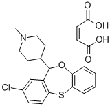 8-Chloro-6-(1-methyl-4-piperidyl)-6H-dibenz(b,e)-1,4-oxathiepin hydrog en maleate Structure