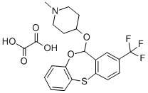 8-Trifluoromethyl-6-(1-methyl-4-piperidyl)-6H-dibenz(b,e)-1,4-oxathiep in hydrogen oxalate Structure