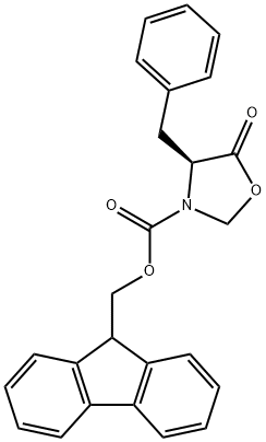 9H-Fluoren-9-ylmethyl(4S)-4-benzyl-5-oxo-1,3-oxazolidine-3-carboxylate Structure