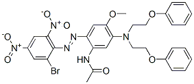 N-[5-[bis(2-phenoxyethyl)amino]-2-[(2-bromo-4,6-dinitrophenyl)azo]-4-methoxyphenyl]acetamide 구조식 이미지