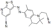 6-[(5-cyanoisothiazolo[3,4-b]pyridin-3-yl)azo]-3,4-dihydro-2,2,4,7-tetramethyl-2H-quinoline-1-propiononitrile 구조식 이미지