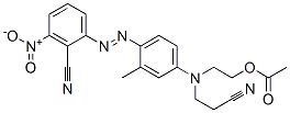 2-[[4-[(2-cyano-3-nitrophenyl)azo]-m-tolyl](2-cyanoethyl)amino]ethyl acetate Structure