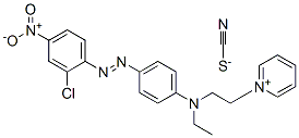 1-[2-[[4-[(2-chloro-4-nitrophenyl)azo]phenyl]ethylamino]ethyl]pyridinium thiocyanate Structure