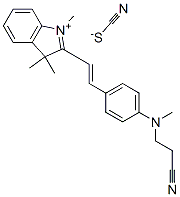 2-[2-[4-[(2-cyanoethyl)methylamino]phenyl]vinyl]-1,3,3-trimethyl-3H-indolium thiocyanate 구조식 이미지